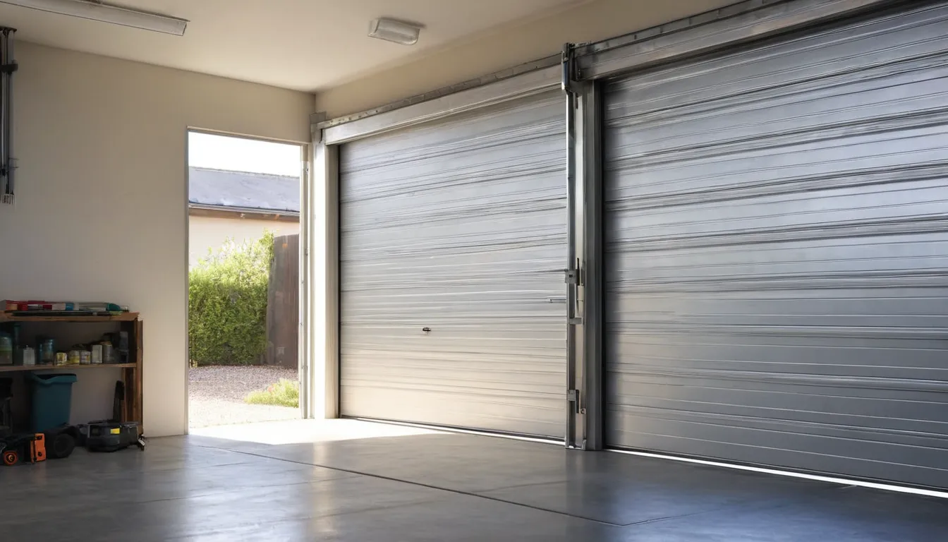 A provider checking a garage door track for a Aurora homeowner